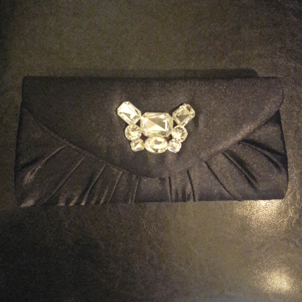 💕Black Clutch with Bling Accents💕
